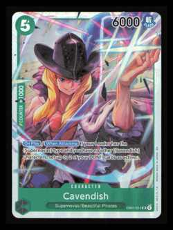 One Piece TCG The Best Vol. 2 PRB-02 Cavendish SR (Reprint) EB01-012 - NM Eng - Image 1