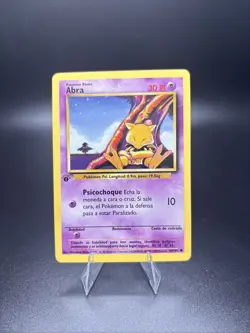 1st Edition SPANISH Abra 43/102 Base Set - Common Pokemon Card - NM - Image 1