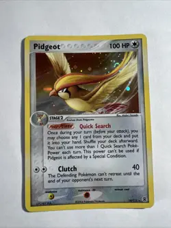 Pokemon Pidgeot TCG Holo Rare Card FireRed/LeafGreen, 10/112 NM - Image 1