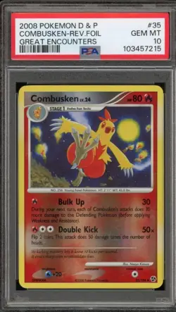 PSA 10 GEM MINT Pokemon Combusken Great Encounters 2008 Reverse Holo 35/106 - Image 1