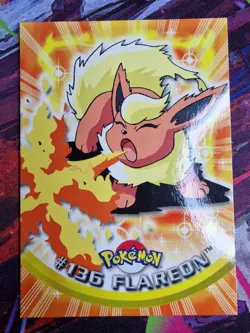 Flareon #136 1999 Pokemon Topps TV Animation Italian Vintage Card - Image 1