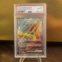 Team Rocket's Moltres ex 2025 Pokemon Destined Rivals Promo #208 PSA 10 - Image 1