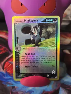 [ LP+ ] Pokemon Team Aqua's Mightyena 30/95 EX Team Magma vs Aqua Reverse Holo - Image 1