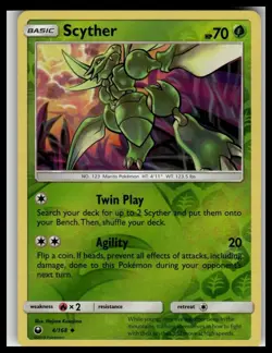 Scyther 4/168 Uncommon Celestial Storm Pokemon Reverse Holo Lightly Played - Image 1