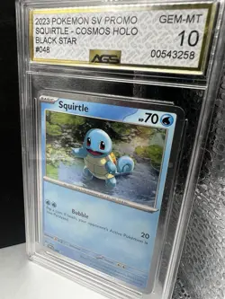 🔥🔥Squirtle Cosmos Holo 048 Gold Label AGS 10 2023 SV Black Star Promo🔥🔥 - Image 1