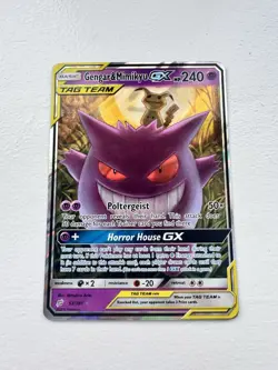 Pokemon Gengar & Mimikyu GX TAG TEAM Ultra Rare 53/181 Team Up Foil Card - Image 1