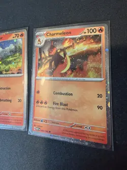 Charmander/Charmeleon 004-005/165 - Pokemon 151 Cosmos Holo Rare Card NM - Image 3