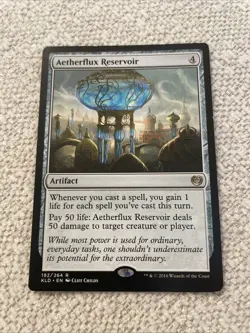 Magic The Gathering Aetherflux Reservoir Rare Artifact Kaladesh 192 Regular Card - Image 1