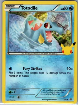 Totodile - 18/25 Holo McDonald's 25th Anniversary Promos - Pokemon Card - NM - Image 1