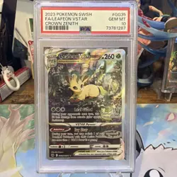 PSA 10 Leafeon VSTAR GG35 Crown Zenith Galarian Gallery Ultra Rare Pokemon Card - Image 1