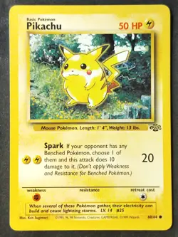 Pikachu 60/64 Vintage Jungle Regular, WOTC Pokemon 1999 (MP)_ - Image 1