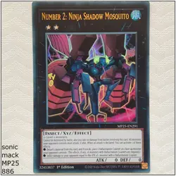 Number 2: Ninja Shadow Mosquito - MP25-EN291 - Ultra Rare 1st Edition Yugioh - Image 1