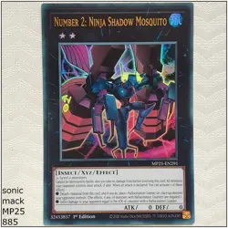 Number 2: Ninja Shadow Mosquito - MP25-EN291 - Ultra Rare 1st Edition Yugioh - Image 1