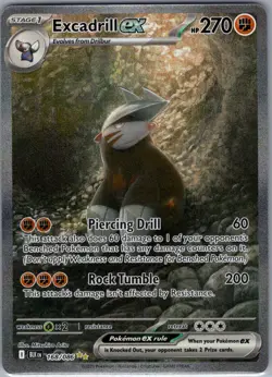 Excadrill ex 168/086 SIR SV: Black Bolt - Pokemon Card - NM - Image 1
