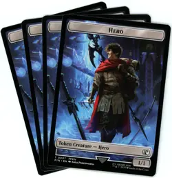 x4 Hero (0007) / Bird (0016) Double-Sided Token - Final Fantasy - MTG - NM/M - Image 1