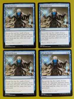 Fact or Fiction x4 Modern Horizons 4x Playset Magic the Gathering MTG - Image 1