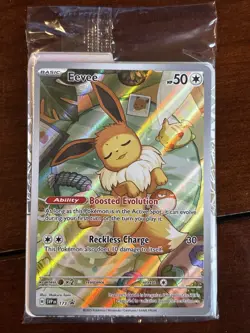 Pokemon Prismatic Evolutions Eevee Promo 173 Illustration Holo Sealed - Image 1