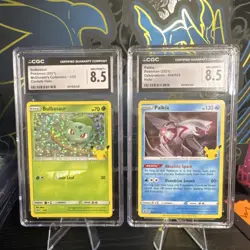 Pokemon CGC Graded Bulbasaur Confetti Holo 1/25 & Palkia Holo 004/025 2021 Lot - Image 1