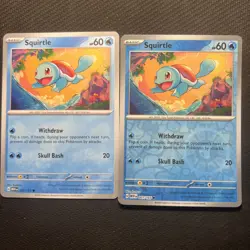 Pokemon 151 Squirtle Reverse Holo and common 007/165 - Image 1