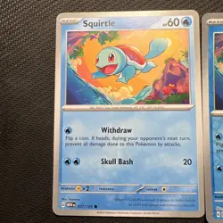 Pokemon 151 Squirtle Reverse Holo and common 007/165 - Image 2