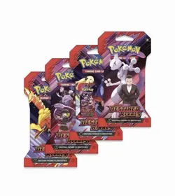 (4) POKEMON TCG SCARLET & VIOLET DESTINED RIVALS SLEEVED BOOSTERS FULL ART SET - Image 3