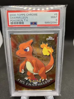 2000 Pokemon Topps Chrome Charmeleon #5 PSA 9 MINT - Image 1