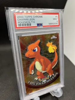 2000 Pokemon Topps Chrome Charmeleon #5 PSA 9 MINT - Image 2