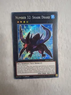 MZMU-EN067 Number 32: Shark Drake Chibi Art Secret Rare 1st Ed YuGiOh - Image 1