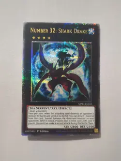 MP24-EN033 Number 32: Shark Drake Quarter Century Secret Rare YuGiOh (VLP) - Image 1