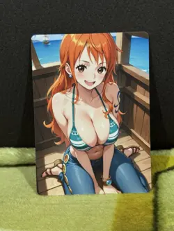 R18+ UNCENSORED NAMI ONE PIECE ANIME WAIFU CARD (ASK FOR PHOTO OF BACK) - Image 1