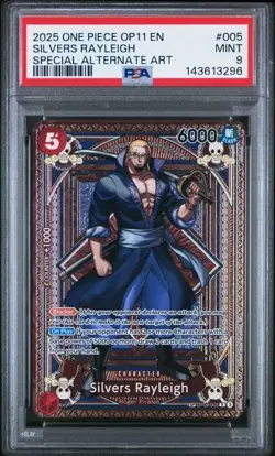 One Piece Fist of Divine Speed OP11 Silvers Rayleigh SP OP09-005 PSA 10 ENGLISH - Image 1