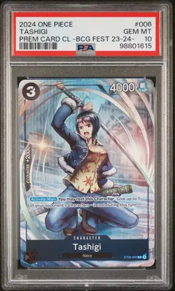 Tashigi 006 One Piece PSA 10 ONE PIECE PREMIUM CARD COLLECTION Bandai Card Fest - Image 1