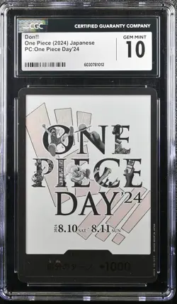 Don!! One Piece Day 24 CGC 10 Promotional One Piece Card - Image 1