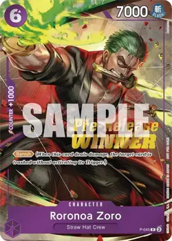 ***FOIL Roronoa Zoro OP-06 Tournament [Winner] (OP-PR)*** One Piece Kid Icarus - Image 1