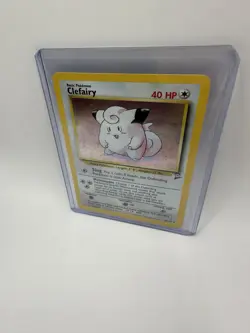 Pokemon Clefairy Base Set Holo Rare Card 5/102 40 HP English 1999 WOTC Vintage - Image 1