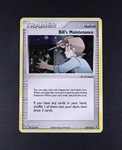 NM Bill's Maintenance Reverse Holo FireRed & LeafGreen Pokemon Card 87/112 - Image 1