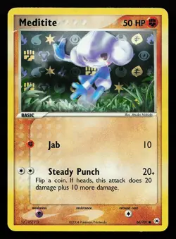 Meditite 66/101 Reverse Holo EX Hidden Legends Pokemon Card - Image 1