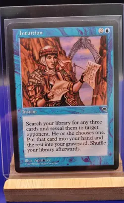 Intuition card Tempest#70 Rare Magic the Gathering LP Excellent Condition - Image 1