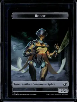 Robot 10 / Lander 6 - Foil - Token - EOE - NM - MTG Magic the Gathering - Image 1
