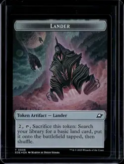 Robot 10 / Lander 6 - Foil - Token - EOE - NM - MTG Magic the Gathering - Image 2