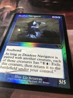 MTG Deadeye Navigator FOIL Retro Innistrad Launch Party PROMO 492 INR Rare NM - Image 3