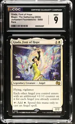GIADA, FONT OF HOPE Foundations Jumpstart Rare CGC 9 MTG [Nostalgium] - Image 1