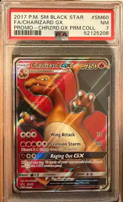Charizard Gx SM60 Premium Collection Sm Black Star Promo 2017 Pokemon PSA 7 - Image 1