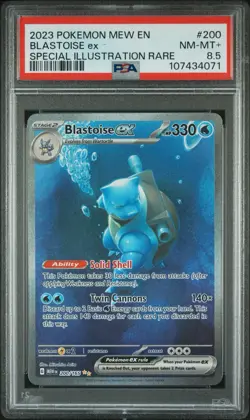 2023 Pokemon Blastoise EX 200/165 Special Illustration PSA 8.5 - Image 1