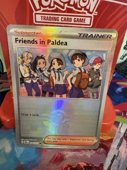 Pokemon Friends In Paldea 109/132 Prismatic Evolutions Poke Ball Pattern Holo NM - Image 2