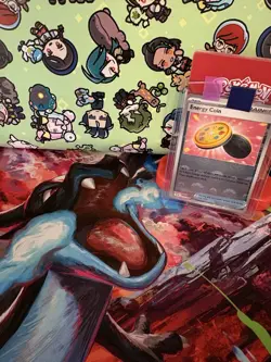 Pokemon Energy Coin 081/086 Black Bolt Poke Ball Pattern Holo NM - Image 1