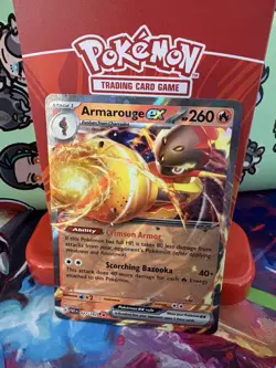 Pokemon Armarouge EX 027/182 Paradox Rift Double Rare Holo NM - Image 2