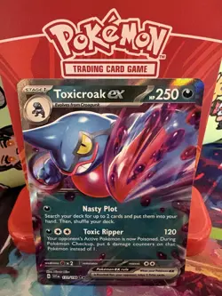 Pokemon Toxicroak EX 131/198 Scarlet & Violet Base Set Double Rare Holo NM - Image 2