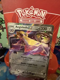 Pokemon Aegislash EX 135/182 Paradox Rift Double Rare Holo NM - Image 2