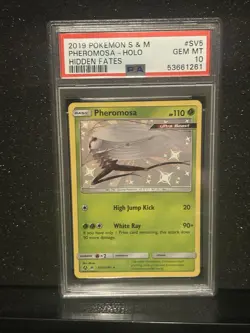 Pokemon PSA 10 GEM MT Pheromosa SV5/SV94 SM Hidden Fates Holofoil 2019 S#1166 - Image 1